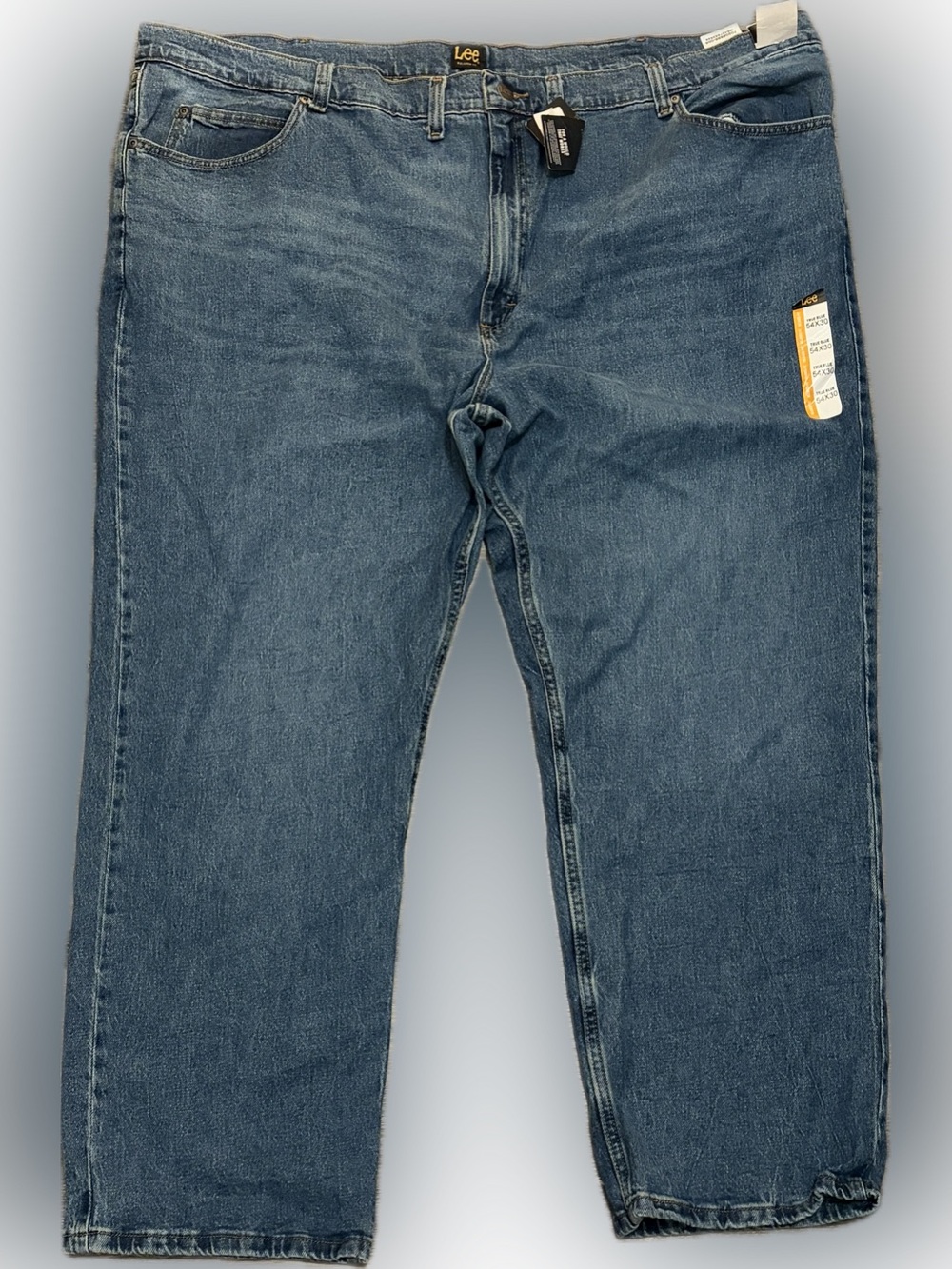 NWT 54x30 Lee Men's Straight Fit Denim Jeans in Blue